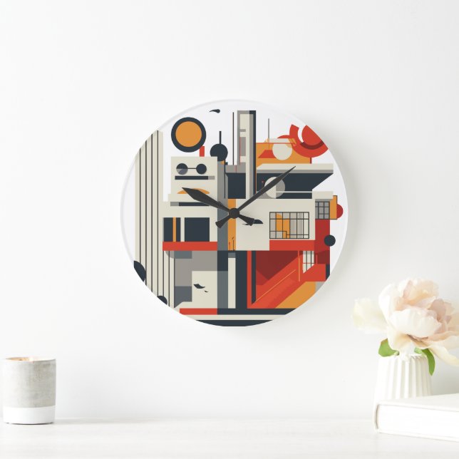 Diseño del reloj de pared de Bauhaus (Hogar)