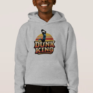 Diseño del retro del sol del baloncesto Dunk King