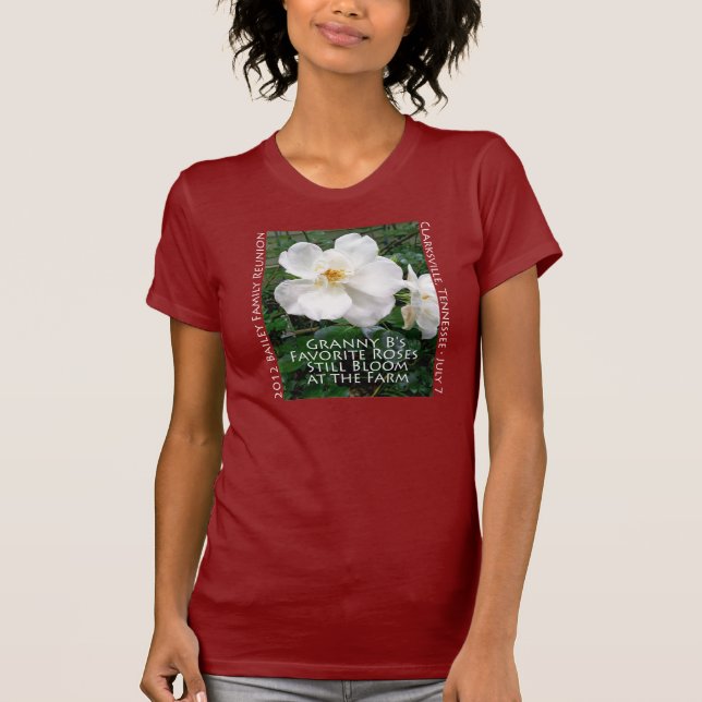 Diseño del rosa para el camisetas coloreado (Anverso)