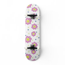 Diseño del Skateboard Groovy Flower