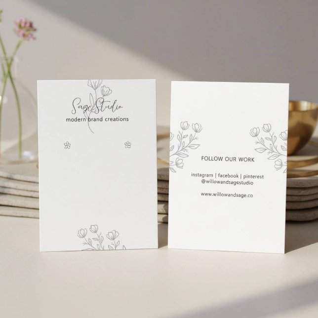 Diseño del soporte de ganancia del Personalizado b (Chic Botanical Earring Holder Design)