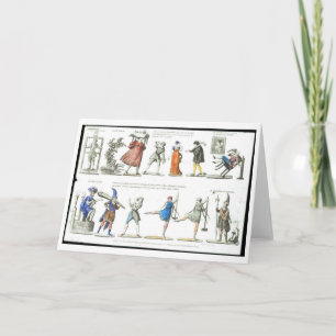 Diseño del traje del ballet, tarjeta de