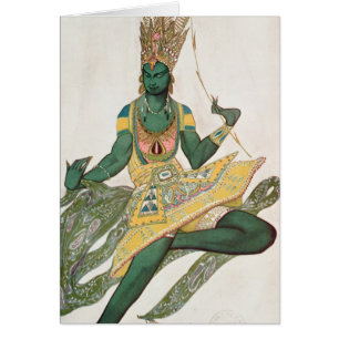 Diseño del traje para Nijinsky como el 'God azul