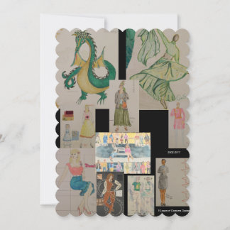 Diseño del traje: Una tarjeta de felicitación de