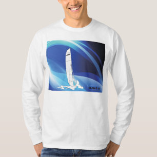 Diseño del Trimaran de Weta en la camiseta de