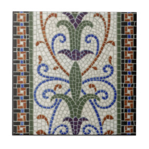 Diseño del vintage de la teja de mosaico c1890