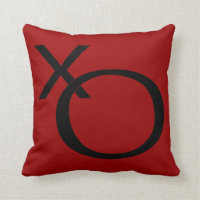 diseño del xo de la almohada del abrazo y del beso