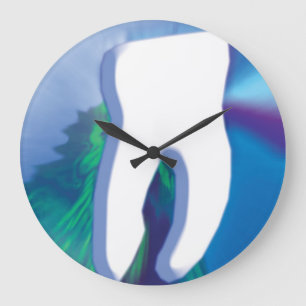 Diseño dental blanco original del reloj de pared d