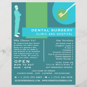 Diseño dentista moderno, odontología, publicidad d