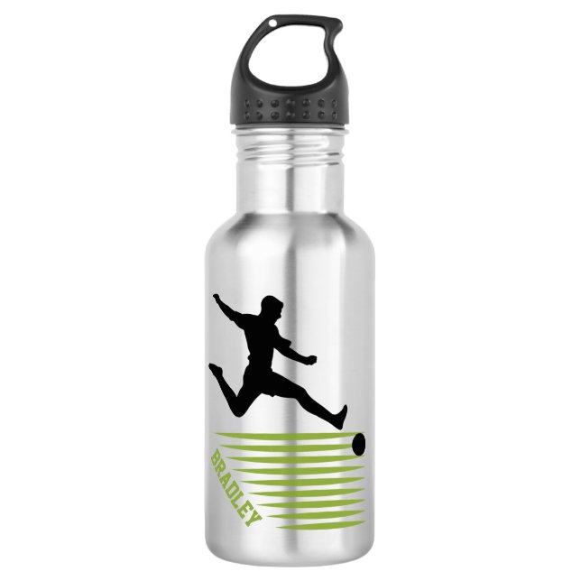 Diseño deportivo de fútbol botella de agua de acer (Anverso)