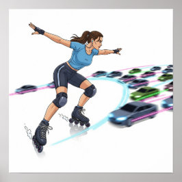 Diseño dinámico de arte para Rollerblader