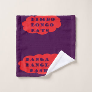 Diseño divertido bingo bongo murciélagos púrpura r