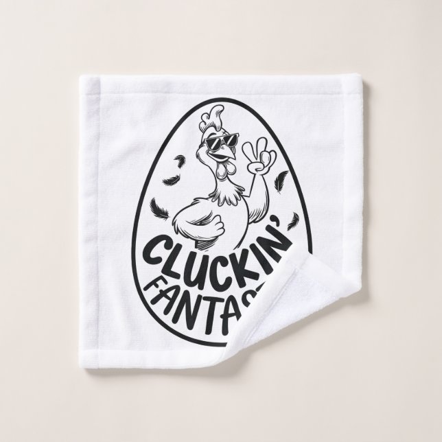 Diseño divertido con tema de pollo Cluckin 'Fantas (Toallita)