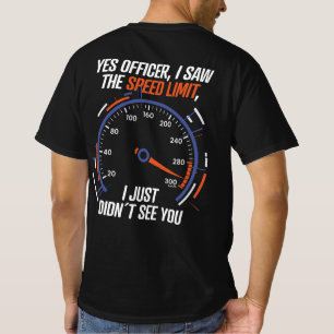 Diseño divertido de camiseta de límite de velocida
