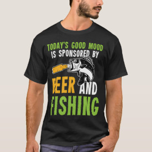 Diseño divertido de camiseta gráfica de pesca con