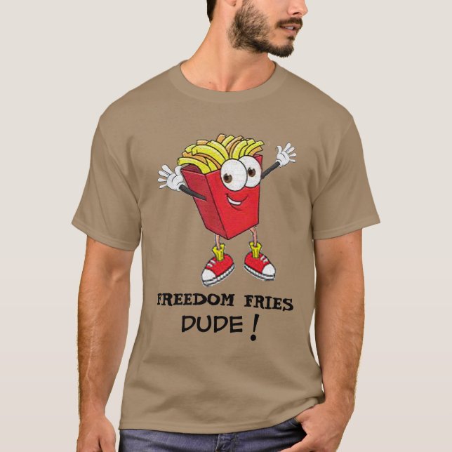 Diseño divertido de camisetas de Guay French Fries (Anverso)