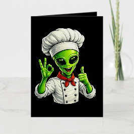Diseño Divertido de Chef Alien Cocinero Espacial L