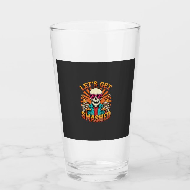 Diseño divertido de esqueleto de cerveza aplastada (Anverso)