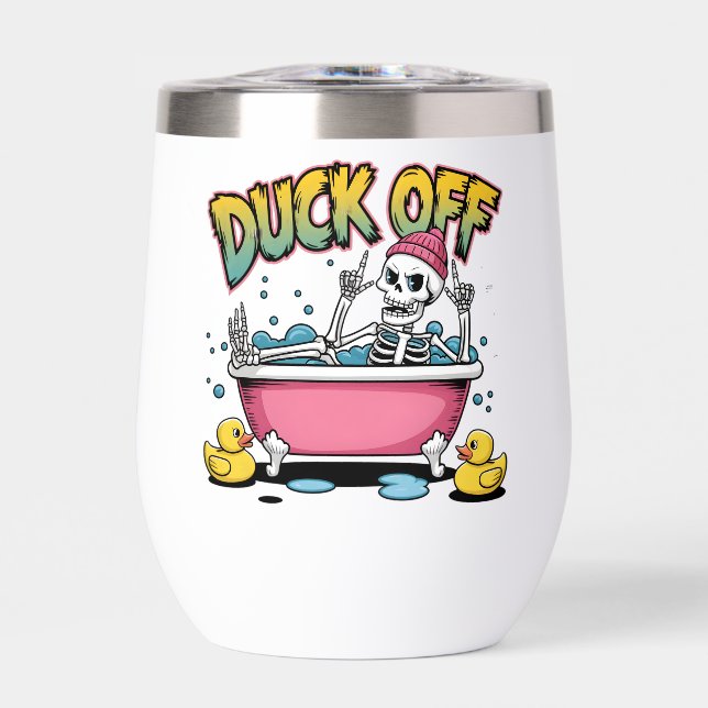 Diseño Divertido de Esqueleto "Duck Off" -61161 Ar (Frente)