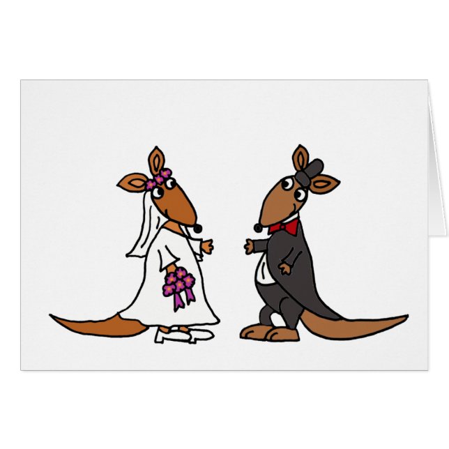 Diseño divertido de la boda de novia y del novio (Anverso (Horizontal))