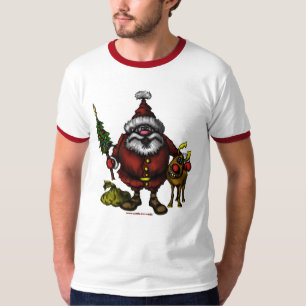 Diseño divertido de la camiseta de Santa