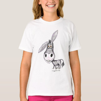 Diseño divertido de la camiseta del burro