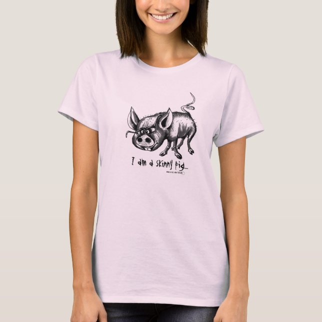 Diseño divertido de la camiseta del cerdo (Anverso)