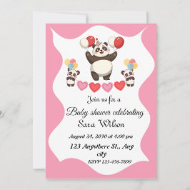 Diseño divertido de la invitación a la ducha para 