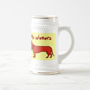 Diseño divertido de la taza de cerveza del perro