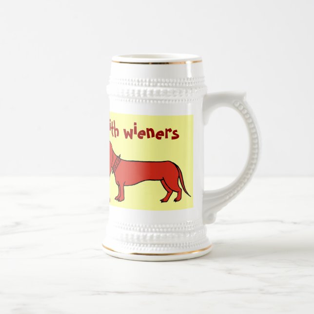 Diseño divertido de la taza de cerveza del perro (Derecha)