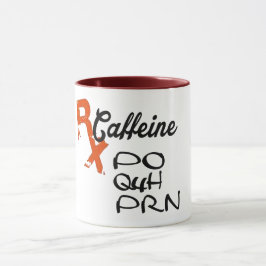 diseño divertido de la taza del PO Q4H PRN del