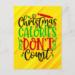 Diseño divertido de Navidad donde las calorías no 