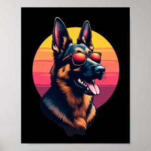 Diseño divertido de perro pastor alemán arte traje