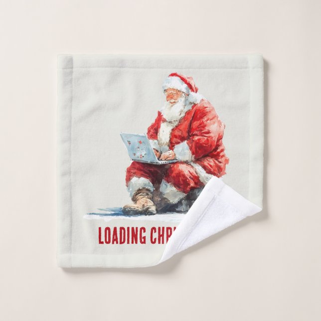 Diseño divertido de Santa navideño cargando (Toallita)