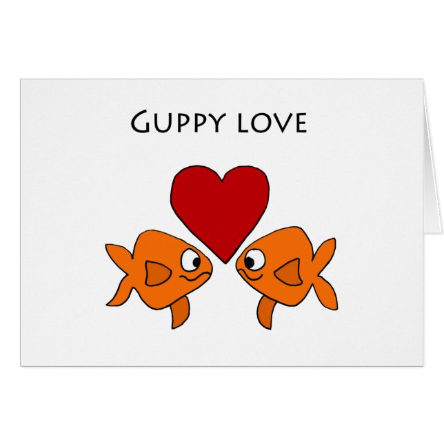 Diseño divertido del amor del Guppy (Anverso (Horizontal))