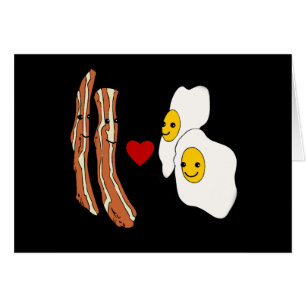 Diseño divertido del tocino de los huevos de los