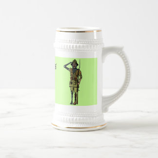 Diseño divertido fresco de la taza de cerveza del