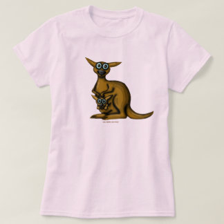 Diseño divertido lindo de la camiseta del canguro