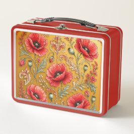 Diseño dorado de amapola fleur