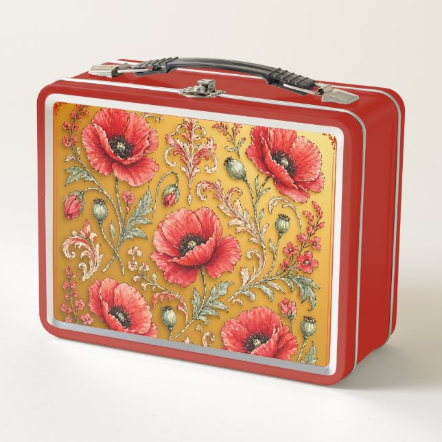Diseño dorado de amapola fleur (Anverso)