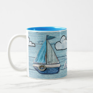 Diseño Driftwood Beach Yacht 2 tonalidades tazas d