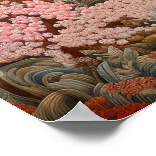 Diseño elegante de arte taapiz japonés tradicional (Esquina)