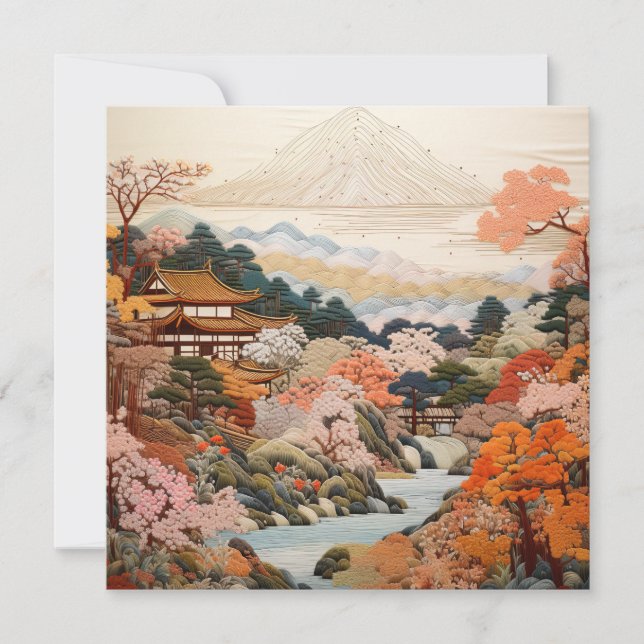 Diseño elegante de arte taapiz japonés tradicional (Anverso)