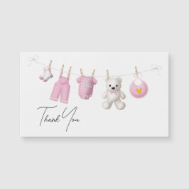 Diseño elegante de bebé rosa Girly Gracias