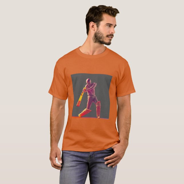Diseño elegante de camiseta para jugador de críque (Anverso completo)