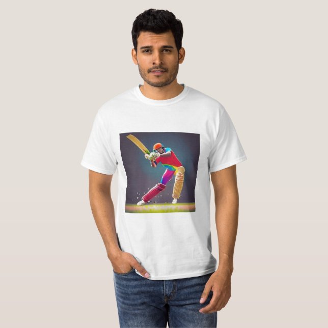 Diseño elegante de camiseta para jugador de críque (Anverso completo)