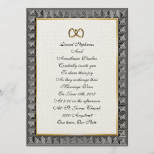 Diseño elegante de clave de la invitación a bodas