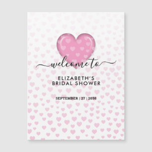 Diseño elegante de corazón rosa y lunares