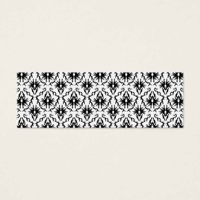 Diseño elegante de Damasco, blanco y negro. (Frente)