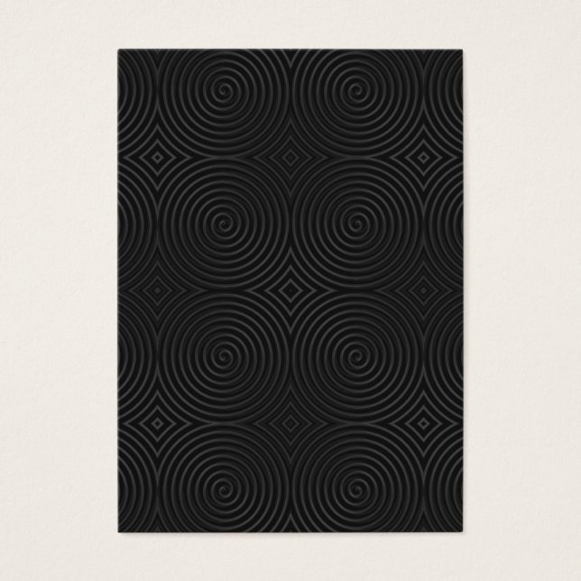 Diseño elegante de espirales negras. (Frente)